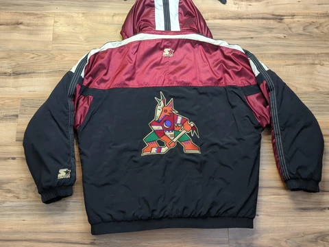 Phoenix Coyotes STARTER JACKET NHL ARIZONA Large Retired Kachina Free Ship USA Cover