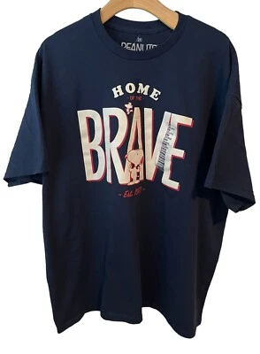 Peanuts Snoopy T-Shirt Ripple Junction Unisex XXL Home Of The Brave Blue Tee NEW - Image 1 of 4