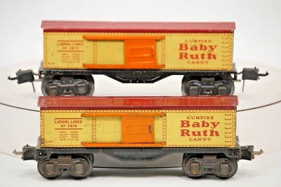 Lionel  Prewar No. 1679 Baby Ruth Box Car Model  O Scale Metal 1:48 Lot Of 2 - Image 1 of 4