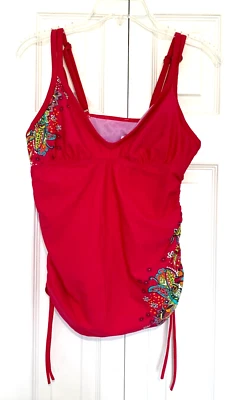 Athleta Womens Tankini Top Size 36 B/C Pink Paisley Underwire Support - Image 1 of 4