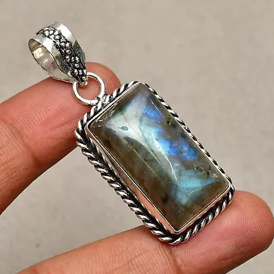 Ciondolo gioiello in argento sterling 925 fatto a mano con pietra preziosa la... - Immagine 1 di 4