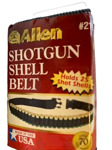 Allen Shotgun Shell Belt Holder Holds 25 Shells Black - 211 - Picture 1 of 3