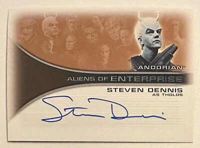 STAR TREK ALIENS OF ENTERPRISE : STEVEN DENNIS as THOLOS AUTO CARD RITTENHOUSE - Image 1 of 2