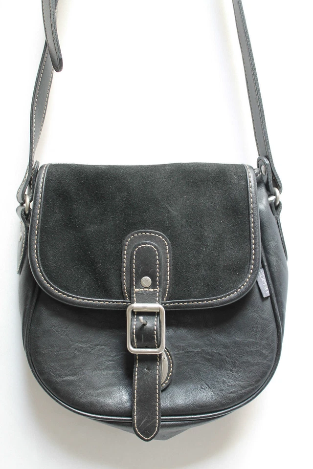 ESPRIT borsa tracolla stile scozzese in pelle e camoscio foderata mis. Media - Imagen 1 de 4