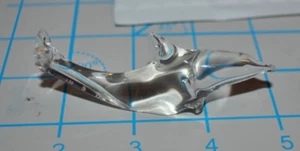 VTG Miniature Clear art glass DOLPHIN 1994 signed Ron Ray 3.1" paperweight - Picture 1 of 4