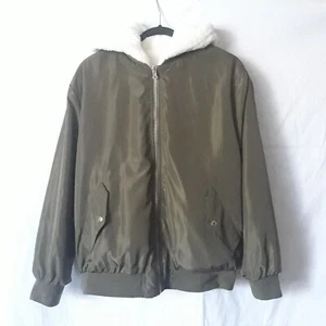 CALI 1850 Reversible Hooded Bomber Jacket Women's Small - Picture 1 of 17