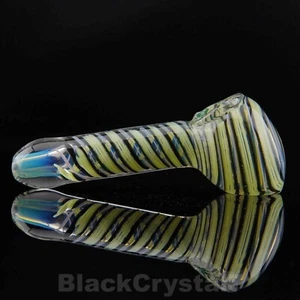 5 inch Handmade Colored Neon Swirl Tiny Hammer Tobacco Smoking Bowl Glass Pipes - Picture 1 of 4