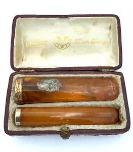 COFFRET AVEC 2 PORTES CIGARETTES - BF Geneve - Suisse - Or sur Argent - Bild 1 von 3