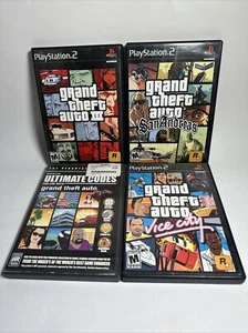 TESTED USED PS2 Grand Theft Auto 3 / Vice City / Hot Coffee San Andreas Game Lot - Picture 1 of 6