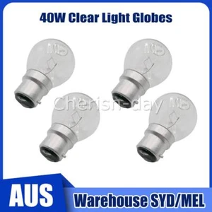 4PCS 40W Clear Fancy Round Light Globes Bulbs Lamps Incandescent Bayonet Cap B22 - Picture 1 of 8