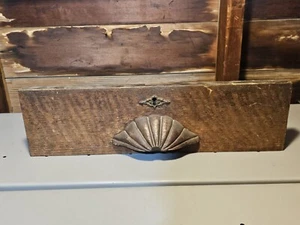 Antique/Vintage Wood Carved Dresser Drawer Seashell Handle - Salvaged Wood - Picture 1 of 24