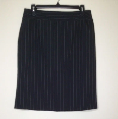 Новый с Ярлыками Worthington женщин размер 10 черный в тонкую полоску трапециевидная юбка до колена - Изображение 1 из 4