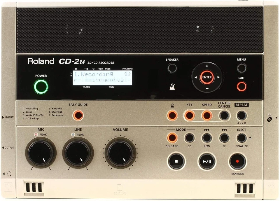 Roland CD-2u SD/CD Recorder Portable Audio Recorder w/ Mic & Speakers from Japan - Image 1 of 1