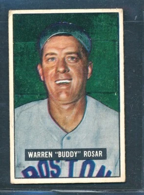 1951 Bowman #236: WARREN "BUDDY" ROSAR "Boston Red Sox" ~ VG mk (on front) - Image 1 of 2