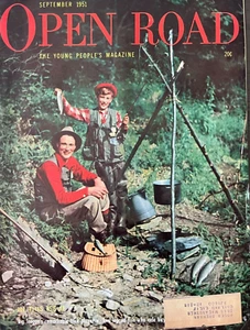 OPEN ROAD Magazine September 1951 Johnny Price Cleveland Indians Article - Imagen 1 de 3