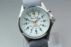 [Exc+4] Seiko Alba V671-6000 35 mm Field Gear weißes Zifferblatt Quarz Militäruhr - Bild 1 von 11