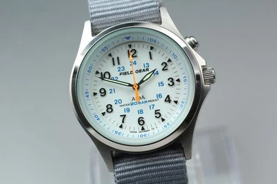 [Exc+4] Reloj militar de cuarzo SEIKO ALBA V671-6000 35 mm FIELD GEAR esfera blanca Foto 1 de 4