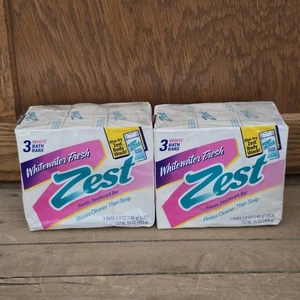 Vintage Zest Soap Bars 1997 Pack of 3 ea. 5 oz Bars Lot Of 2 Packages - Picture 1 of 14