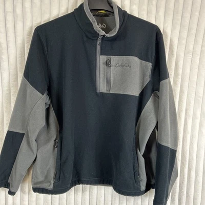 Suéter Cabela’s Para Hombre Negro Gris Polar 1/4 Cremallera Talla XL Foto 1 de 4
