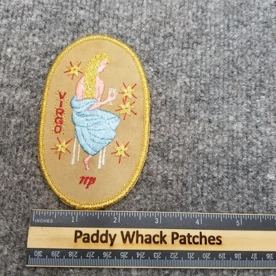 Vintage Virgo Patch Zodiac Astrology 70s 80s AC6 - Image 1 of 2