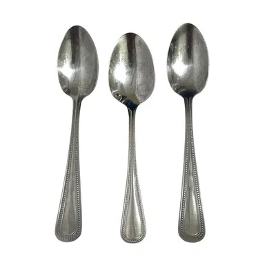 Winco 18-8 Acero Inoxidable Lunares Caldo Cuchara Sopa Cuchara Cubiertos Lote de 3 Foto 1 de 3