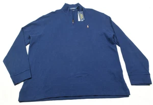 Polo Ralph Lauren Estate Suéter Acanalado Para Hombres XL Azul Manga Larga 1/4 Cremallera Pullover - Imagen 1 de 12