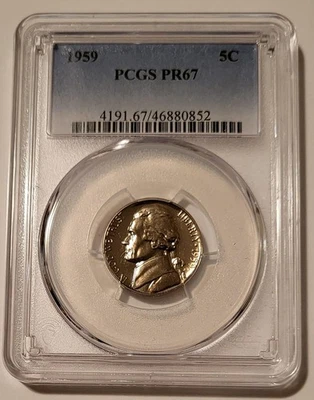 1959 Jefferson Nickel Proof PR67 PCGS - Image 1 of 2