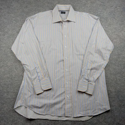 Camisa Gitman Bros Para Hombres 16 34 Azul Vestido Oxford Manga Larga Botón Delantero EE. UU. Foto 1 de 4