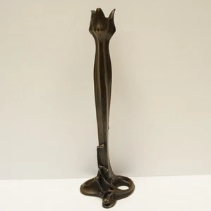 Estatua estilo Art Nouveau escultura candelabro estilo Art Deco bronce firmado - Imagen 1 de 9