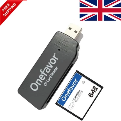 64 MB CF Card CompactFlash Cards Reader, Compact Flash CF Memory Card USB Reader - Image 1 of 4