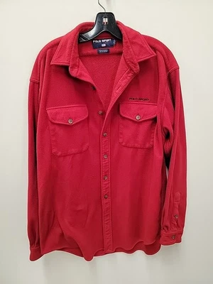 Camisa Polo Deportiva de Montañista Vintage Abotonada Grande Para Hombre Rojo Polar Foto 1 de 4