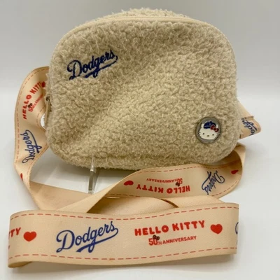 Hello Kitty 50th Anniversary LA Dodgers 4/16/24 Game Sherpa Fanny Pack – Nice! - Image 1 of 4
