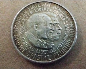 1952 Washington Carver 90% Silber US Gedenkmünze Half Dollar 50c - Bild 1 von 3