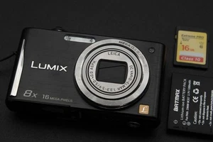 Panasonic Digital Camera Lumix DMC-FS35 16.1MP Black - Tested - Picture 1 of 5