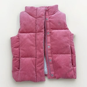 Polo Ralph Lauren Girls Pink Corduroy Puffer Vest Size 6 Kids New With Tags - Picture 1 of 9