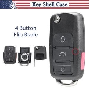 Replacement For VW Golf MK4 Beetle Jetta Passat GTI Key Fob Case Shell 4 Button - Picture 1 of 9