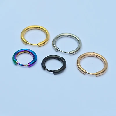 Ohrringe Chirurgenstahl Creolen Hochwertige Ohrringe –Gauge 2,5 mm - Bild 1 von 4