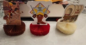 Menge 3 Stck. Papierkunst Mini Waben Herzstück Papier 4-5 Zoll Western Neu - Bild 1 von 5