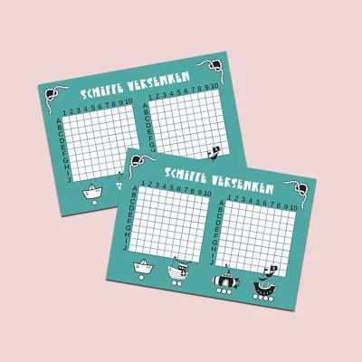 NASTAMI GMBH Schiffe versenken Reisespiel 2 Blöcke DN A5