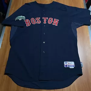 2012 Majestic Authentic Boston Red Sox Fenway 100 Jersey Navy Blue Alternate 52 - Picture 1 of 5