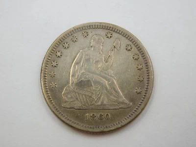 1860 Seated Liberty Quarter  Nice!!!! (906) - Image 1 of 3