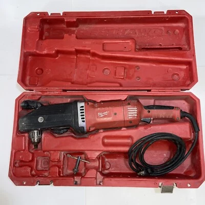 Milwaukee 1/2" Corded Super Hawg 13amp Right Angle Drill Driver & Case 1680-21 - Image 1 of 4