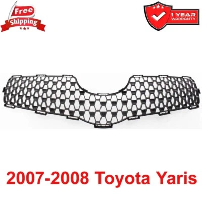 Textured Black Fits 2007-2008 Toyota Yaris Hatchback New Front Upper Grille Foto 1 de 4