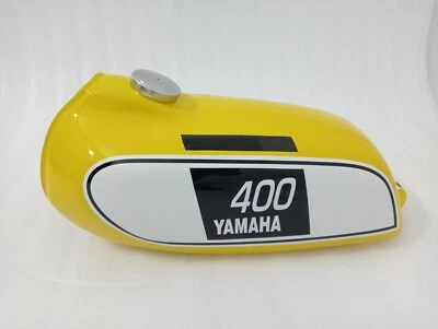 YAMAHA DT400 Enduro, 1975 to 1977 Yellow Painted Aluminium Petrol Gas Tank & Cap - Image 1 of 4
