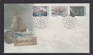 AUSTRALIA 2017 - NAUFRAGIOS P&S Juego de 3 autoadhesivos en FDC - Imagen 1 de 1