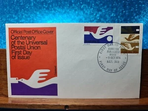 First Day Cover📮(2 stamps) Centenary of The Universal Post Union 1974📮ACT - Bild 1 von 2