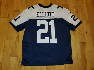 Nueva Nike Ezekiel Elliott DALLAS COWBOYS Día de Acción de Gracias Cosida Equipo NFL JERSEY L Foto 1 de 4