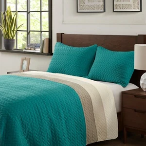 Hampton Hill Velvet Touch 3-teiliges luxuriöses übergroßes Quilt-Set - Bild 1 von 29