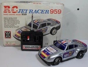 VTG 80's PORSCHE 959 JET RACER 7.5'' 1:20 R/C TOY BOXED WORKS BUT MELT TIRES - Picture 1 of 12