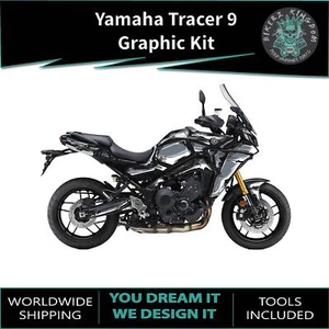 YAMAHA Tracer 9 2020-2024 Graphics Kit Cartoon Grey White Design Decal Set - Picture 1 of 2